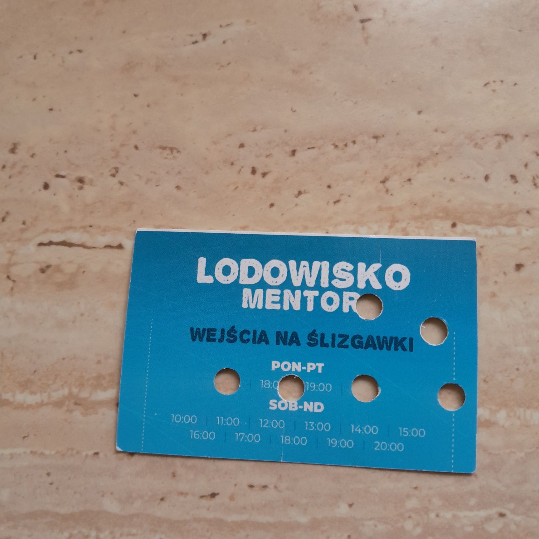 Karnet ulgowy Mentor  łyżwy