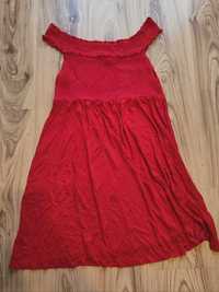 H&M - czerwona, ciążowa sukienka XL