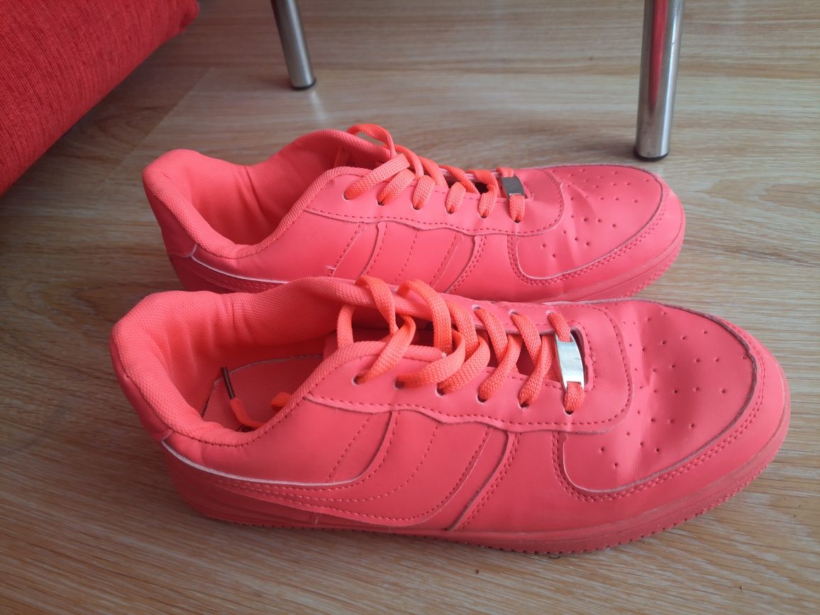 Buty sportowe podobne do Nike Air Force Fuksja Różowe Neonowe