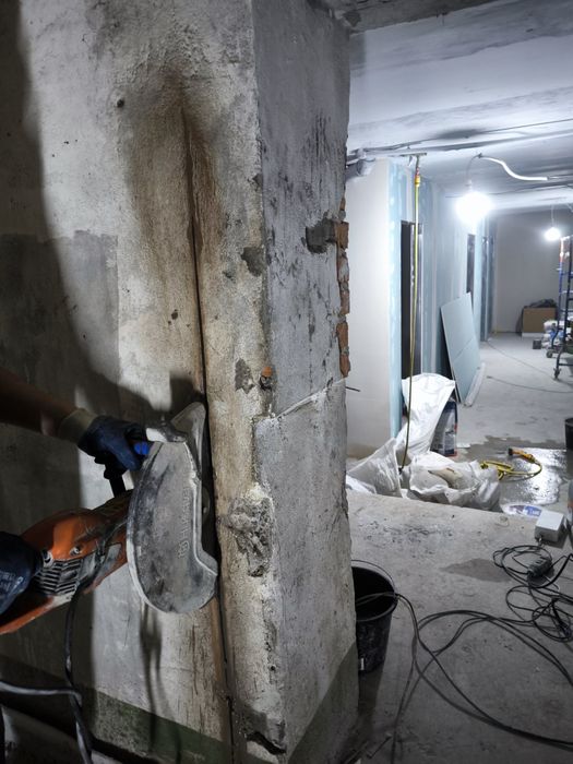 Алмазная резка бетона, перепланировка квартир, демонтажные работы