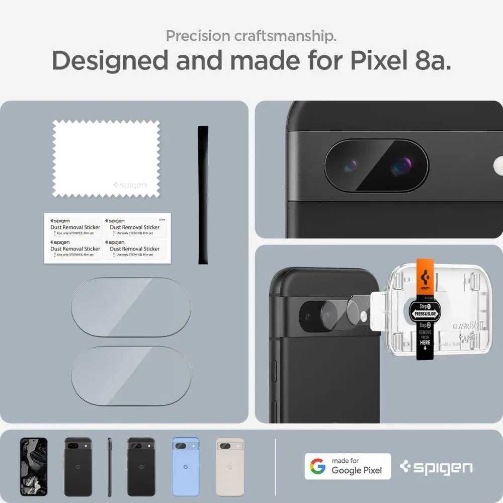 Защитное стекло на камеру Spigen EZ Fit Optik 2-Pack   Google Pixel 8a