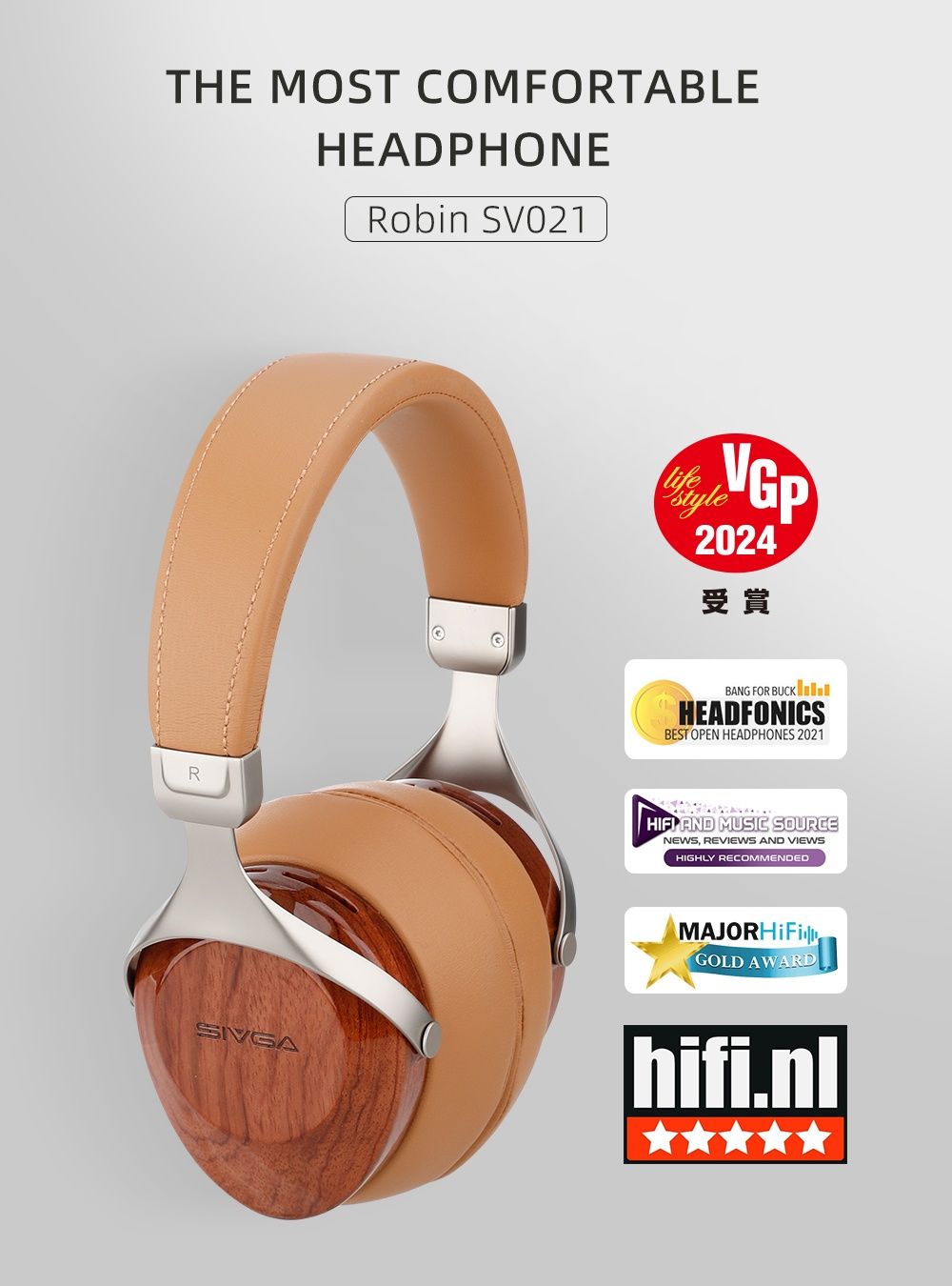 Sivga Robin SV021 HiFi Полноразмерные Наушники из Дерева