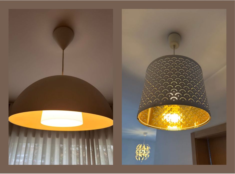 Candeeiro ikea Brasa 2unid. Candeeiro ikea Nymo Gold-10€  MP