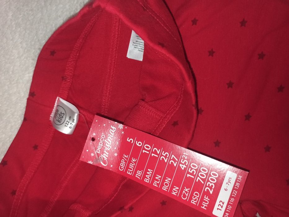 Nowe! Spodnie świąteczne dziewczęce r 122 (6/7 lat)