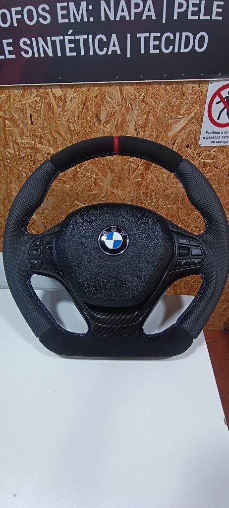 volante BMW F em alcântara  costuras pack M,