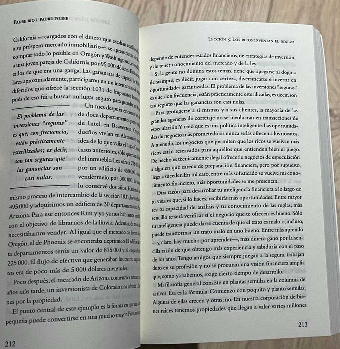 Bogaty ojciec, biedny ojciec - Robert Kiyosaki PO HISZPAŃSKU.