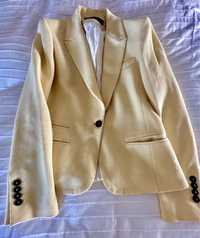 Blazer clássico em amarelo Zara tamanho S