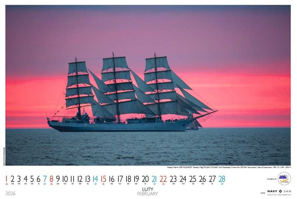 Kalendarz ŻAGLOWCE 2026