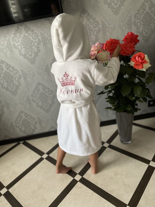 Халат с вышивкой , халат махровый , халат детский