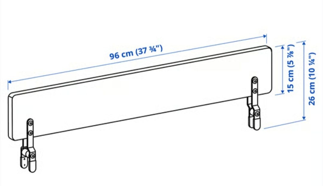 Barras de proteção para cama.  Ikea
