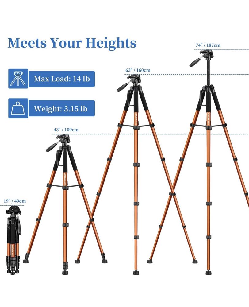 Штатив тріпод Joilcan AH75 для Nikon,Canon