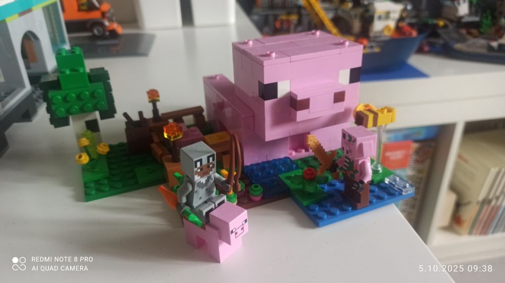 lego minecraft domek świnki
