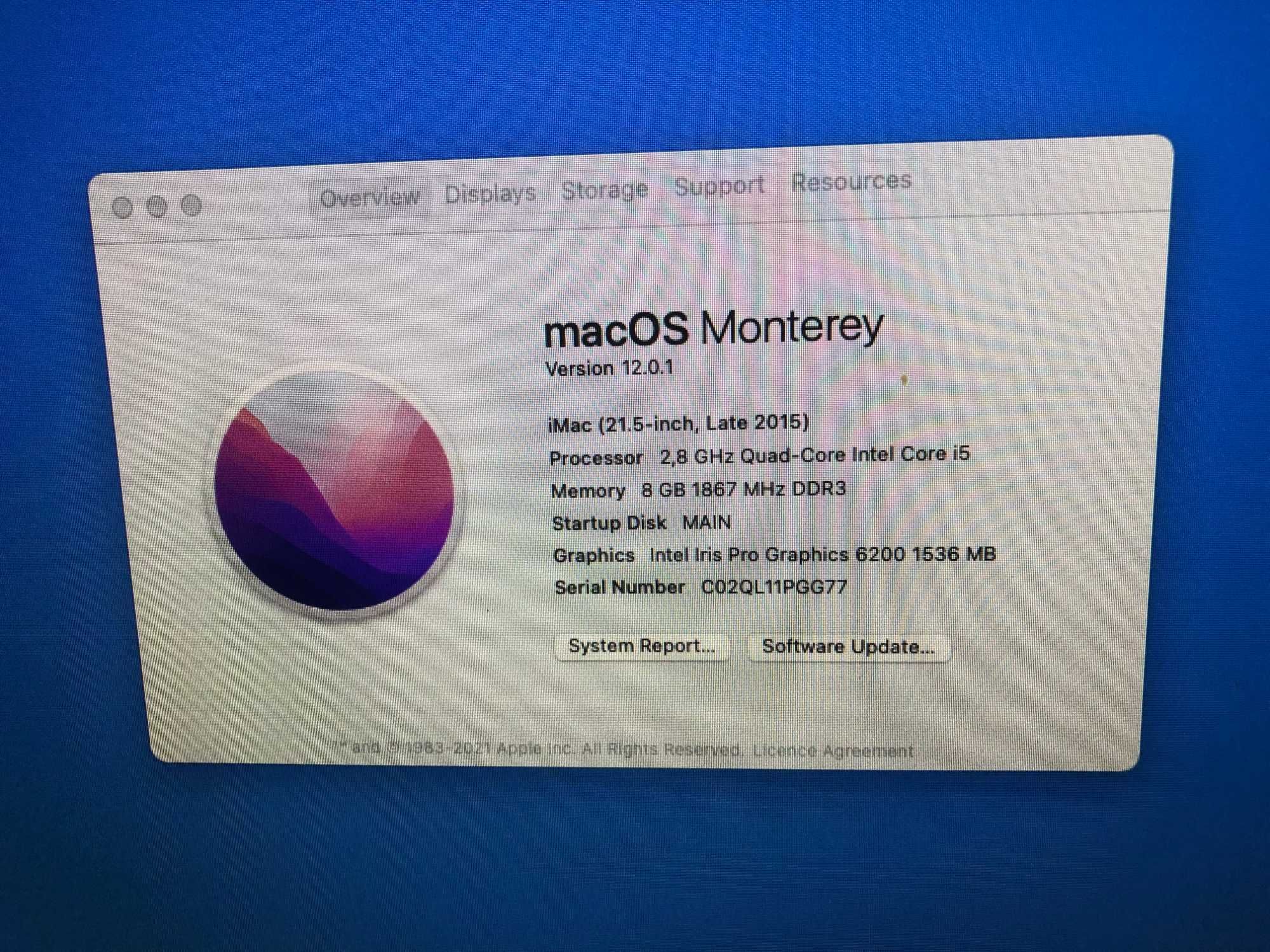 iMac 21.5" Late 2015