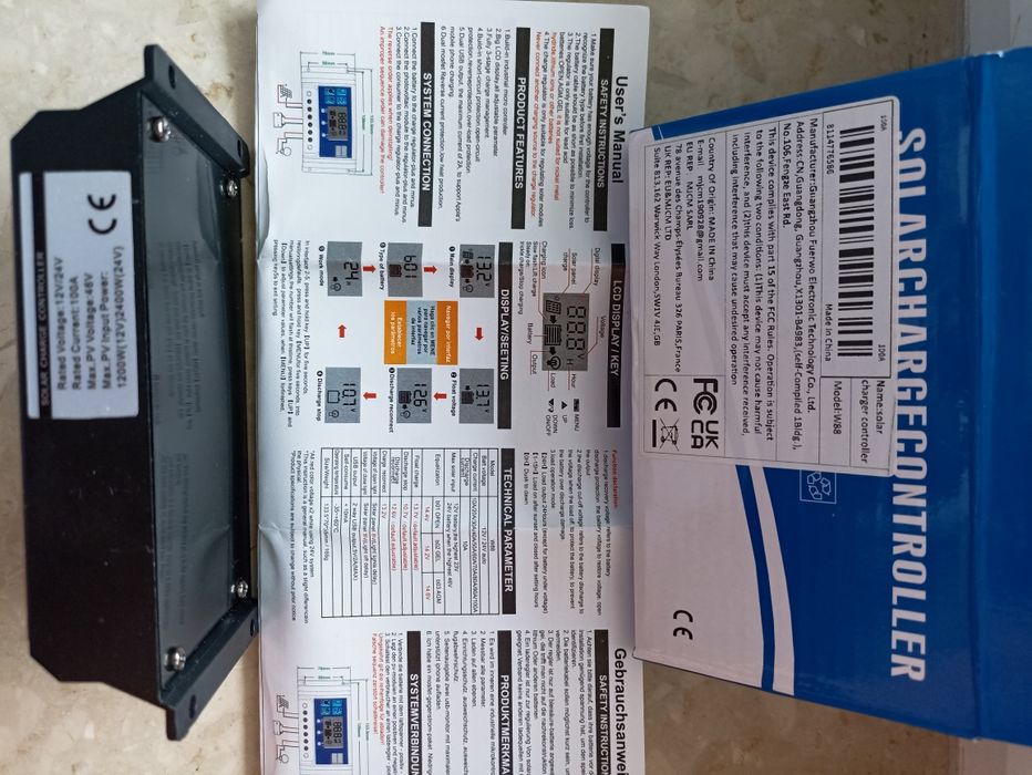 Regulator 100A ładowania słonecznego