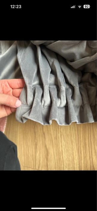 Zaslony gotowe welurowe szare