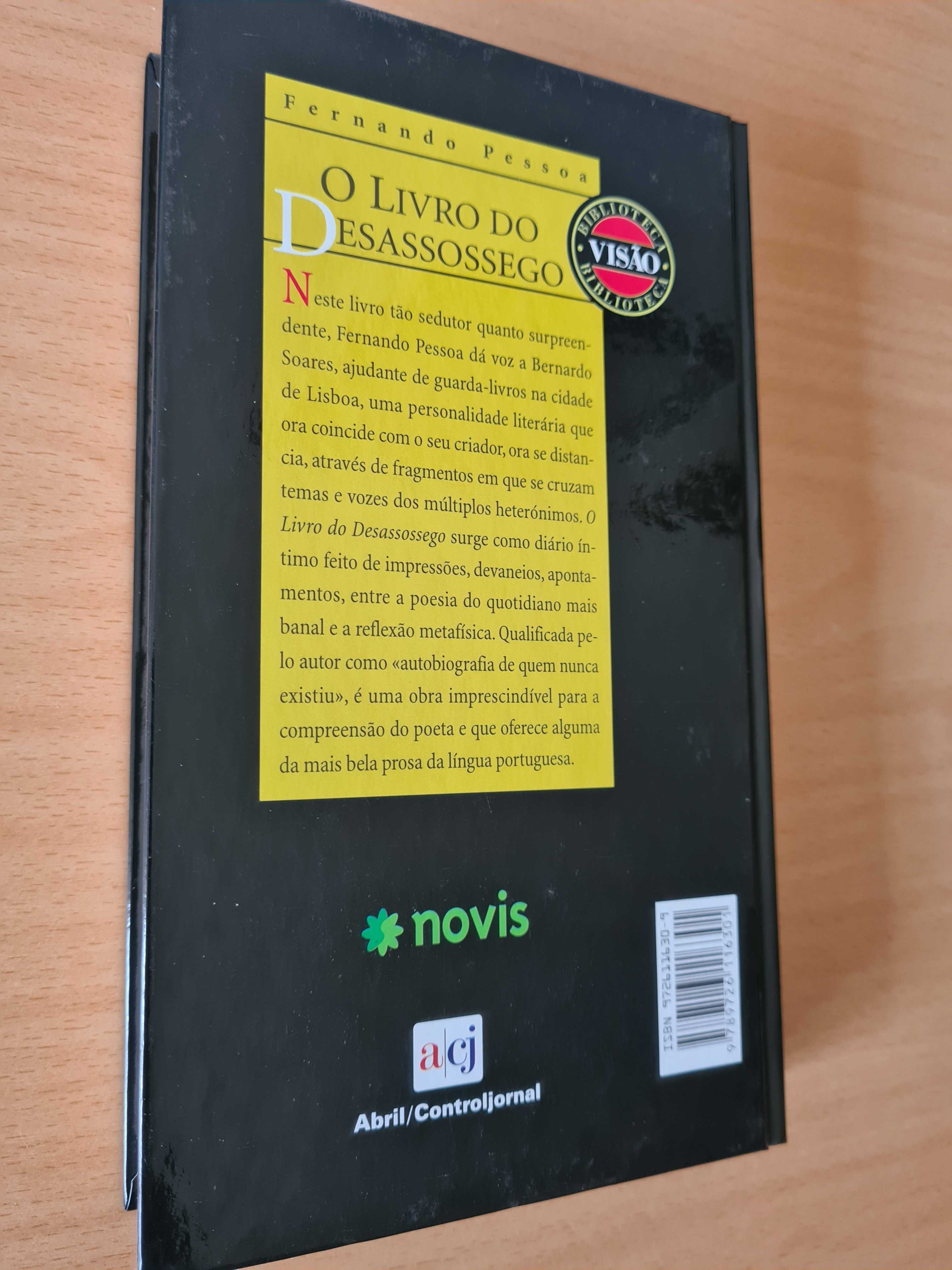 Livro "Livro do Desassossego" de Fernando Pessoa