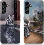 Do Samsung Galaxy A55 5G Kolorowy wzór rysunkowy KOTY 2 SZT