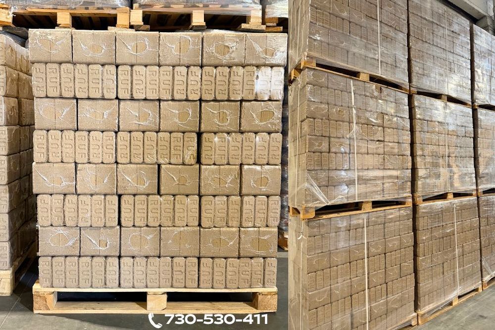 Brykiet drzewny dębowy DREWNOLAND PREMIUM RUF kostka, DOSTAWA GRATIS