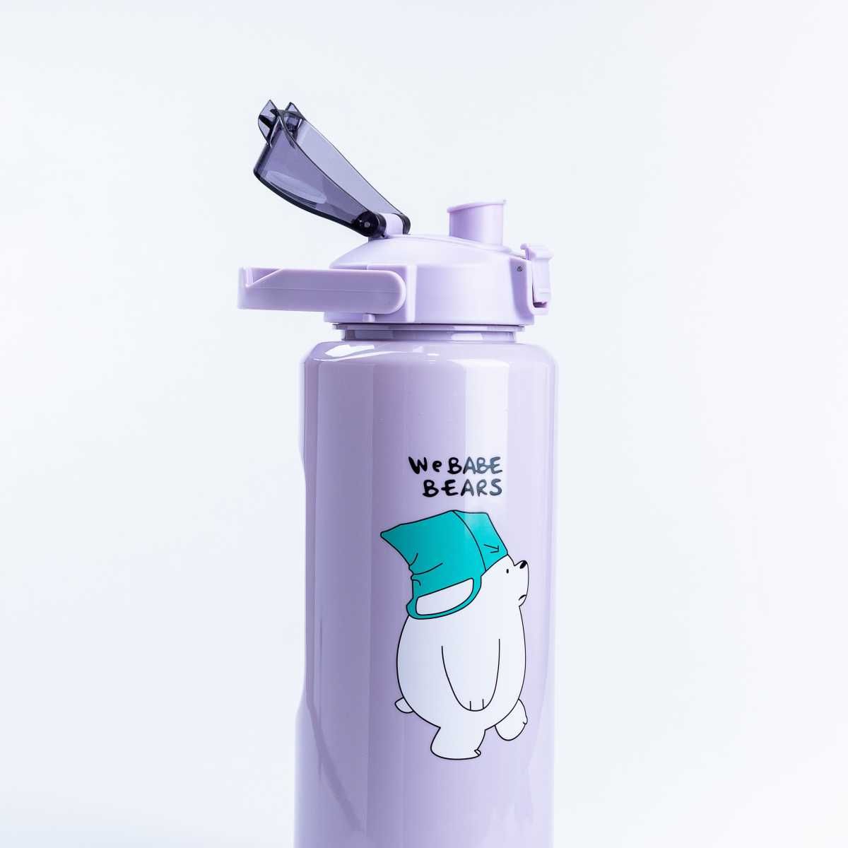 Набор бутылок для воды Мишка 500/900/2000 мл, фиолетовый
