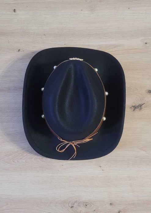 Kapelusz kowbojski czarny klasyczny Wild West Country Western nowy