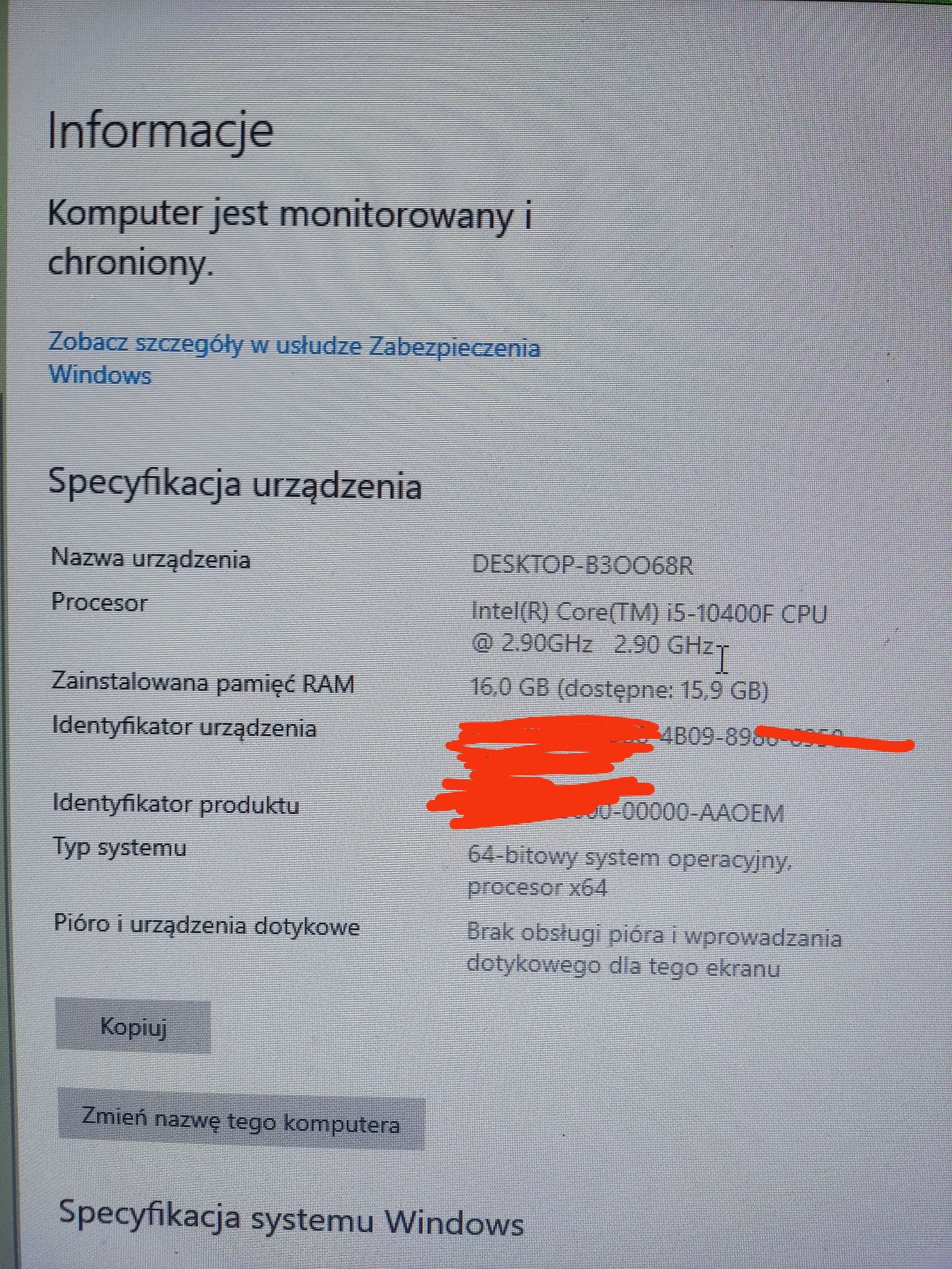 Komputer Do gier Gamingowy