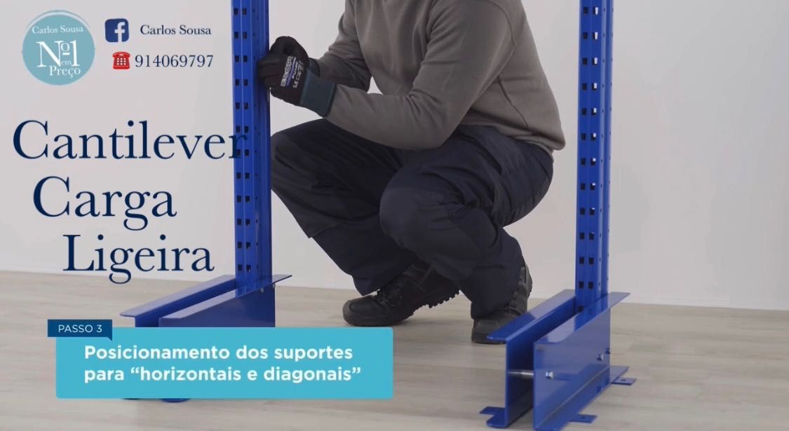 Estante Cantilever carga Ligeira e Média
