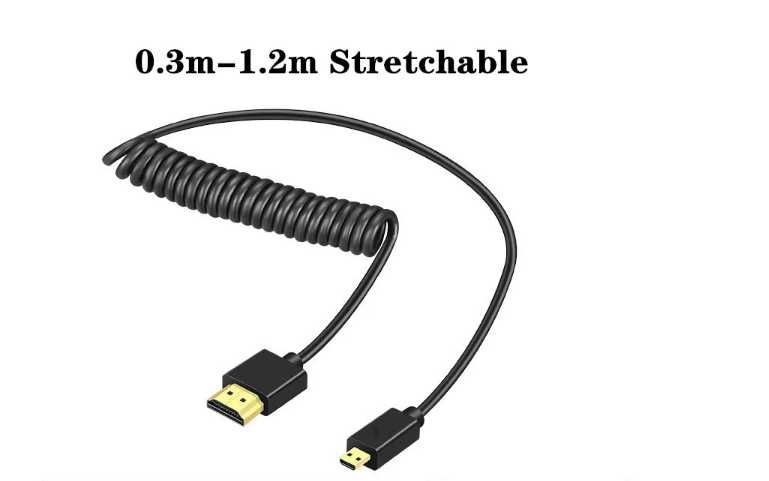 MicroHDMI гнучкий пружинний кабель