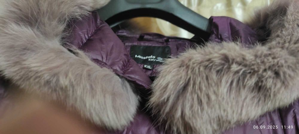 Пальто пуховик з справжнього пуху