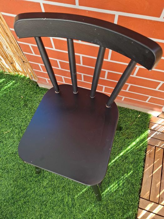 Krzesełko dziecięce Agam ikea patyczak czarne