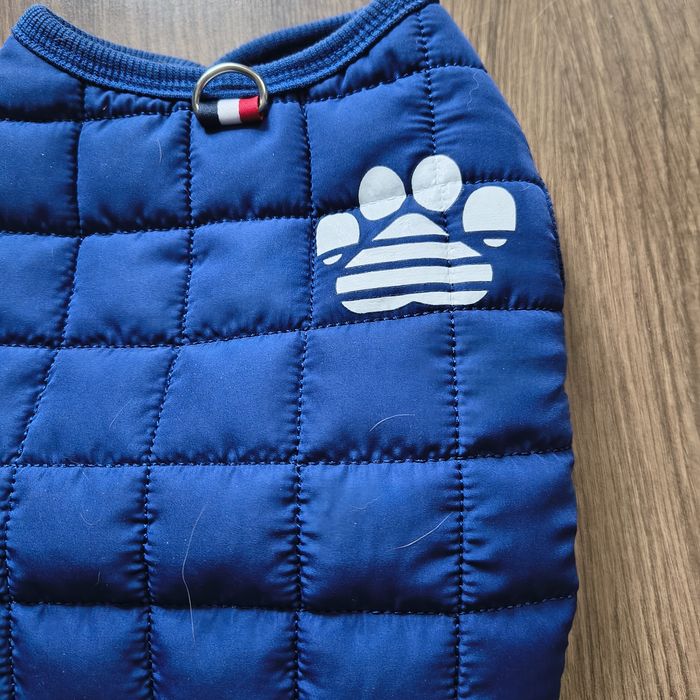 Kurtka pikowana ubranie dla psa niebieska