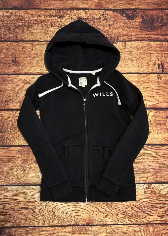 Женская черная кофта толстовка худи Jack Wills Xs