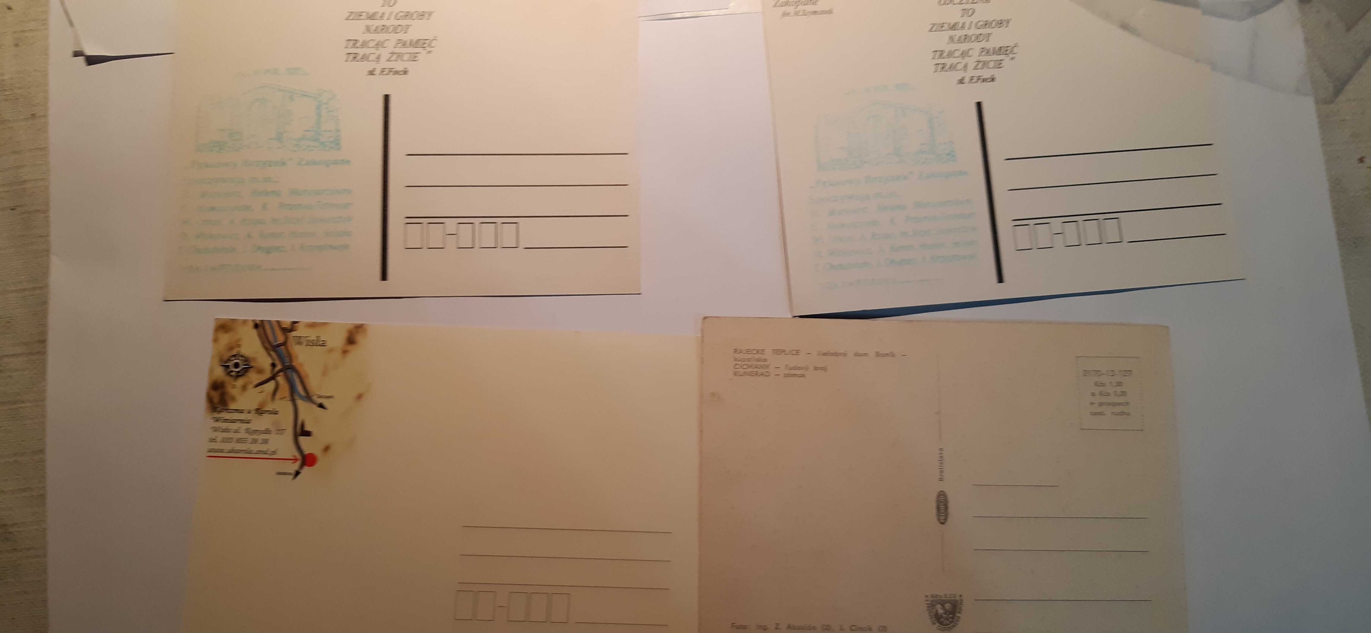 4 stare kartki pocztowe wisła zakopane i inne