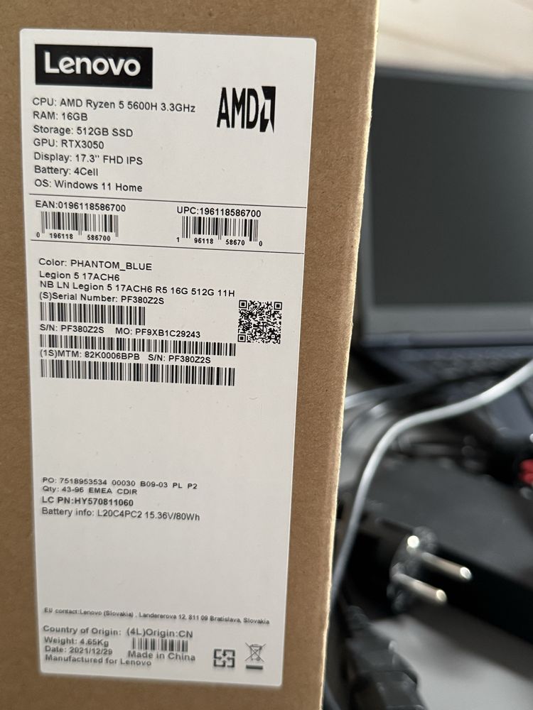 Laptop Lenovo Legion 5 17.3”