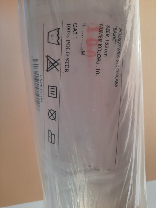 Poszewka silikonowa 100 % poliester na flagi bialy 152 cm szerokości