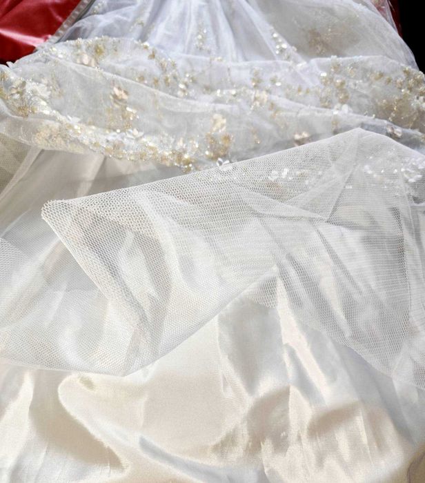 Свадьба.Юбка невесты тройная.Очень красивая юбка расшитая Невеста.