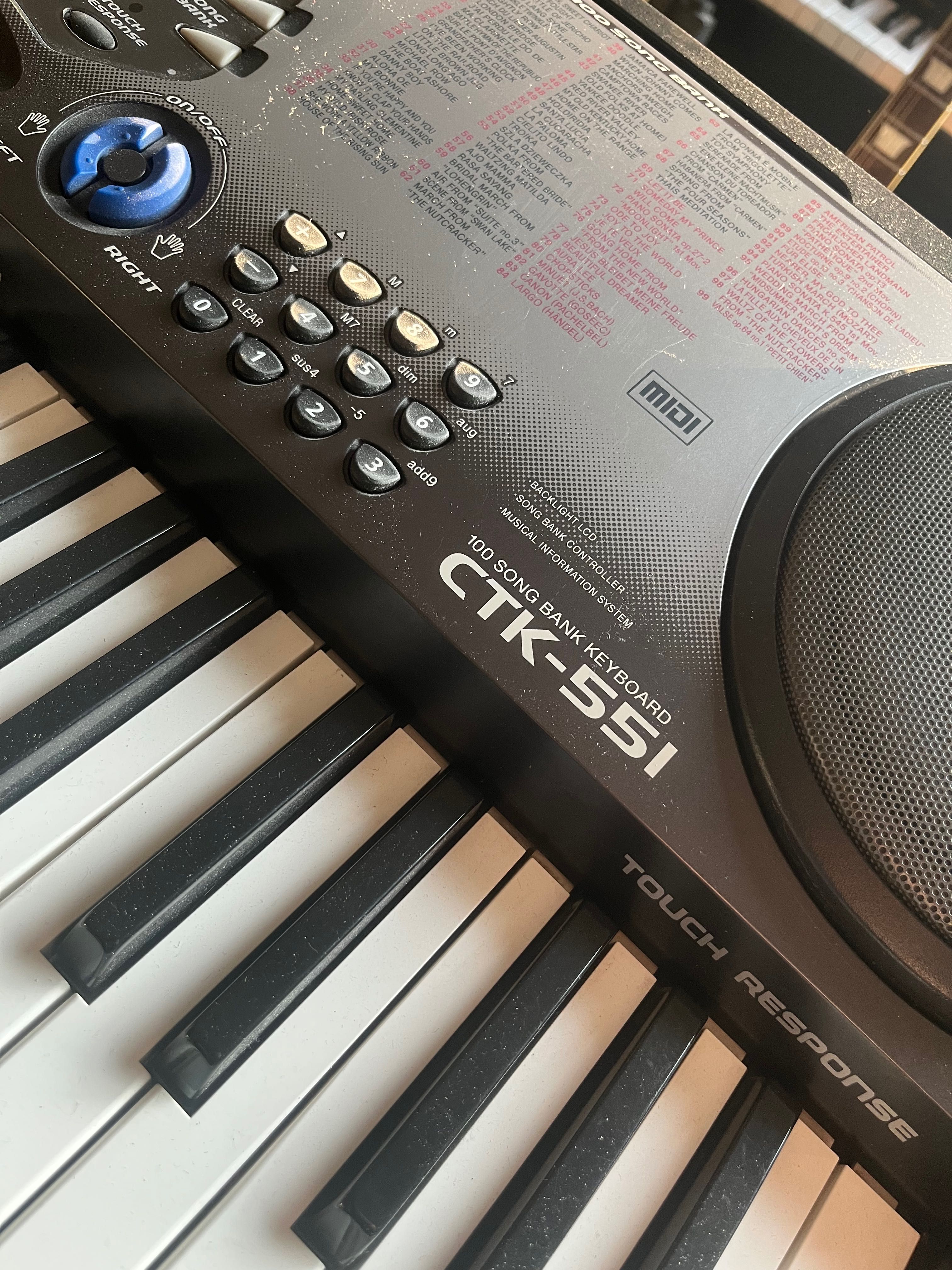 Cyfrowe Pianino Casio CTK-551 Keyboard Syntezator Dynamiczne Klawisze