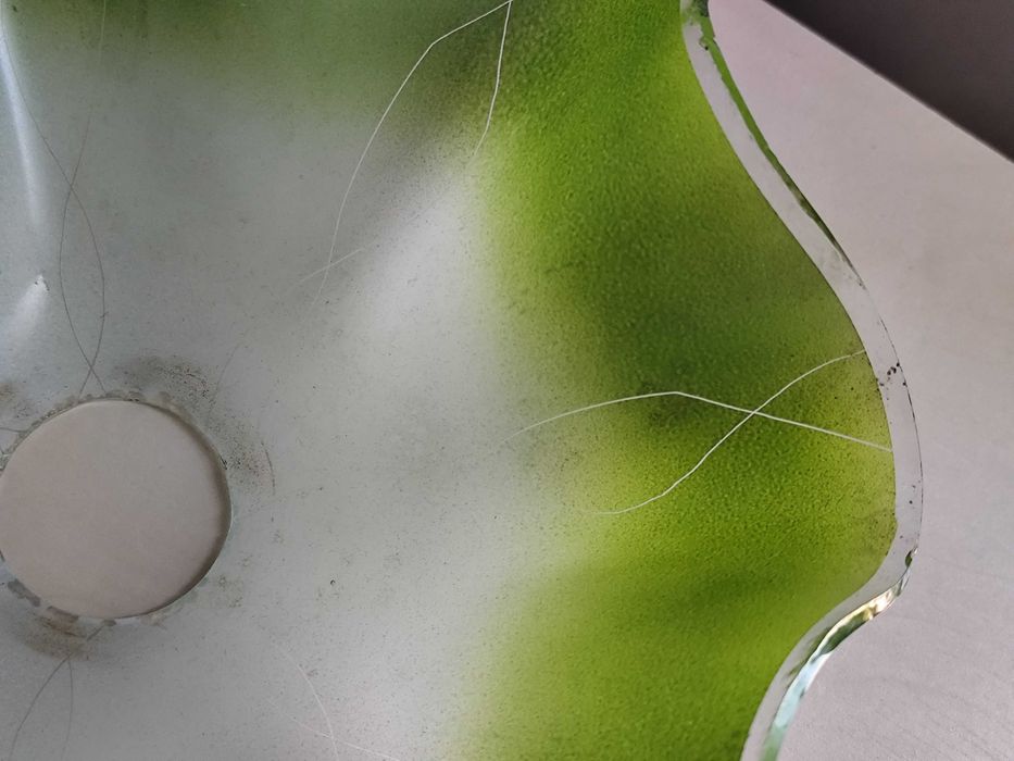 Szklany klosz vintage PRL