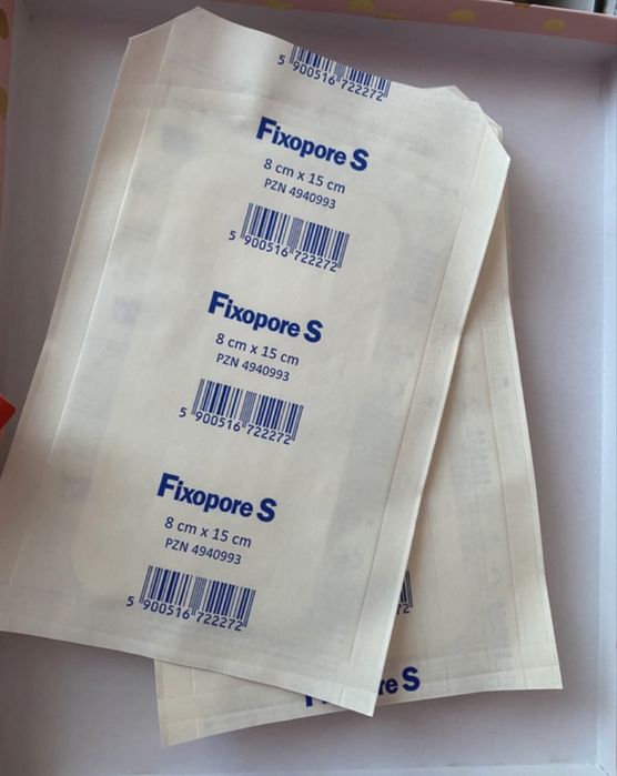 Plastry z opatrunkiem jałowe nowe Fixopore