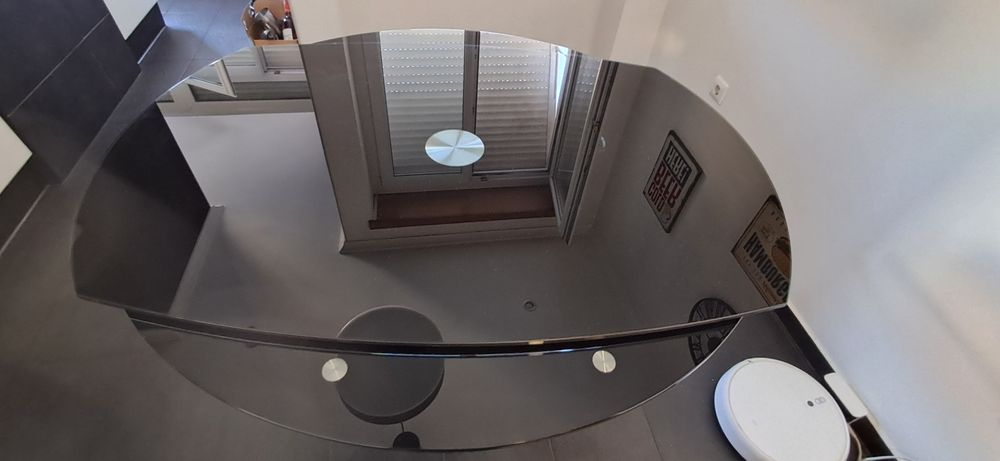 Mesa jantar vidro design italiano