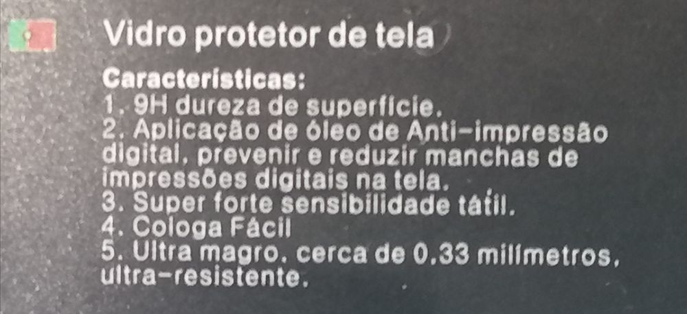 Película protetora nova para telemóveis