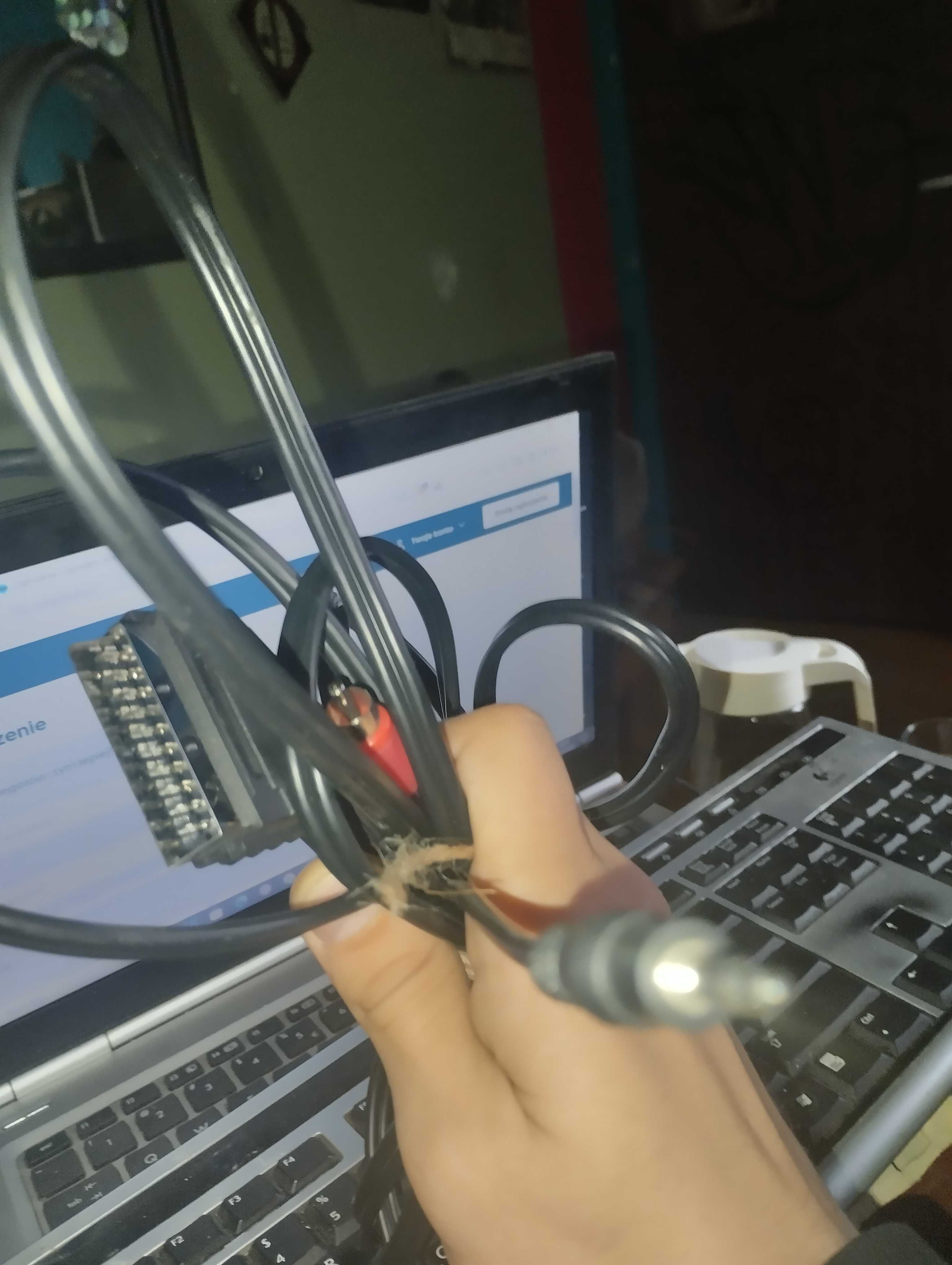 kabel AV Scart 2 metry euro rca chinch audio kabel do kina domowego