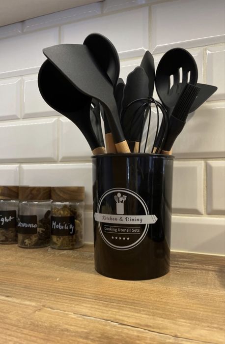 Przybory kuchenne akcesoria sylikonowe zestaw kuchenny łyżki