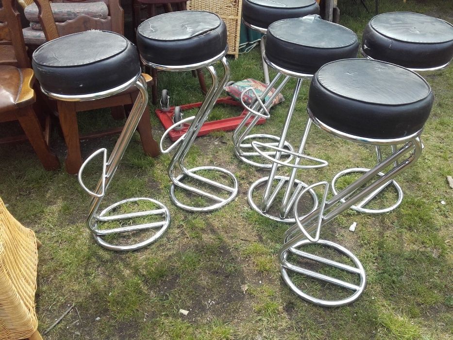 ładne stołki ratanowe hokery 40/40cm 70/80cm wysokie