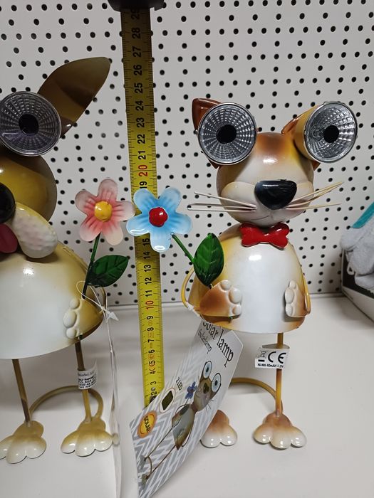 Figurka metalowa pies kot