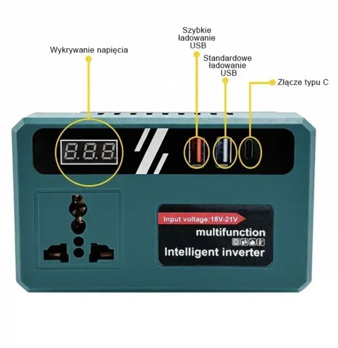 перетворювач (інвертор) 18-220v. Makita,grosser,procraft,texas,stromo