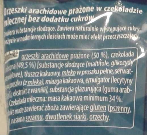 MAGNETIC Orzeszki ziemne w czekoladzie mlecznej BEZ CUKRU 80g