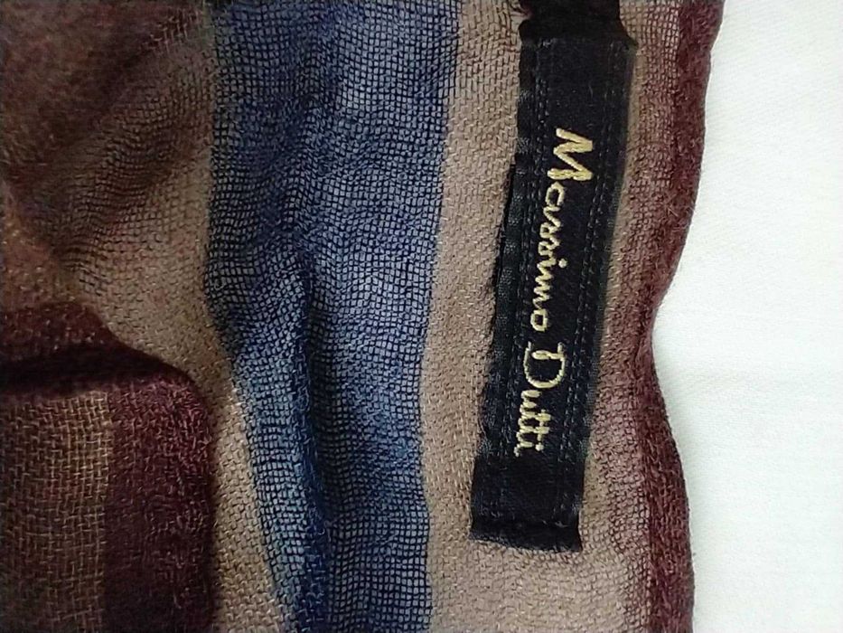 szal duży  Massimo Dutti  wełna