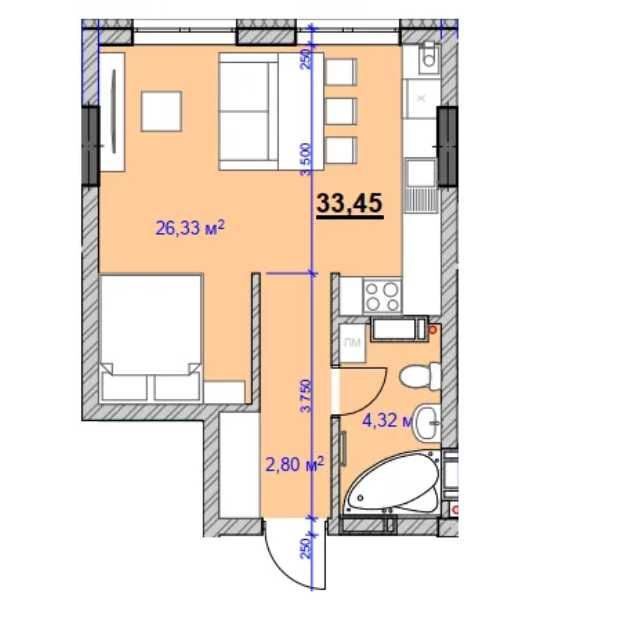 Лише 2500$ першого внеску і Ви можете стати власником квартири