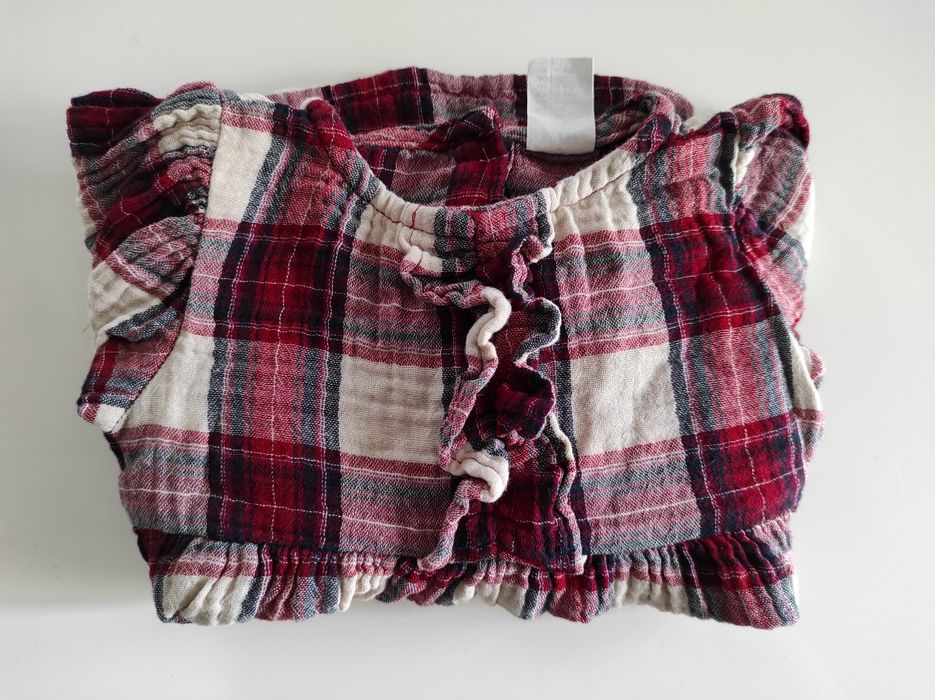 Sukienka z bawełnianego muślinu h&m r68