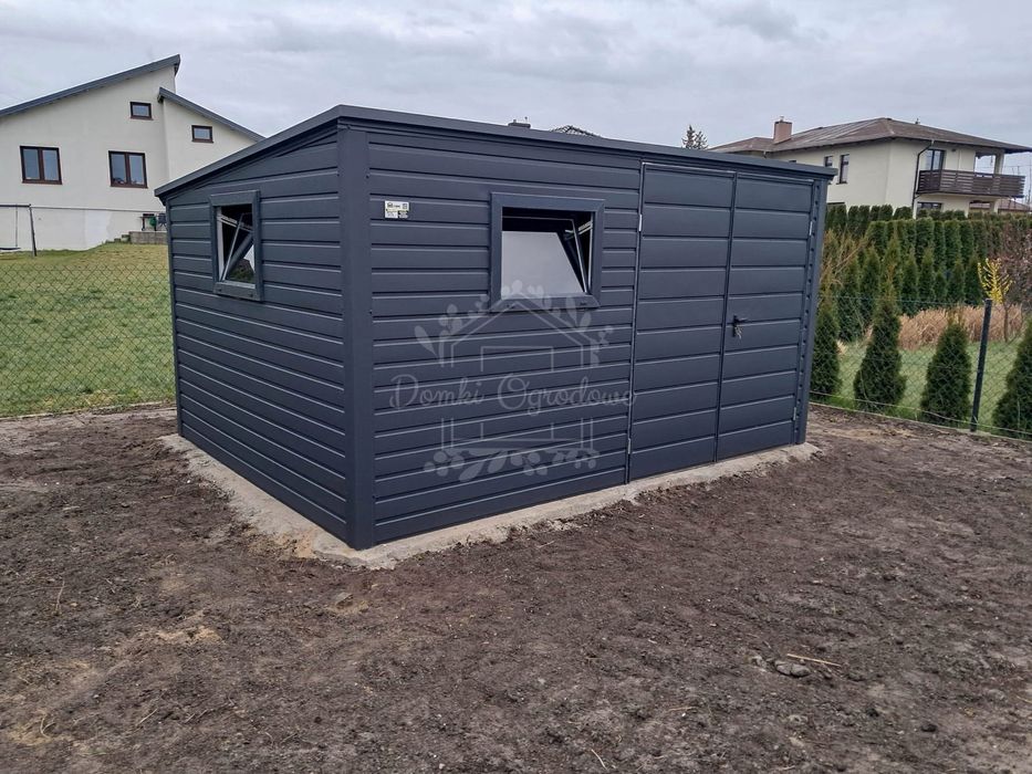 Schowek - domek ogrodowy 4x2m - brama dwuskrzydłowa  ID1020